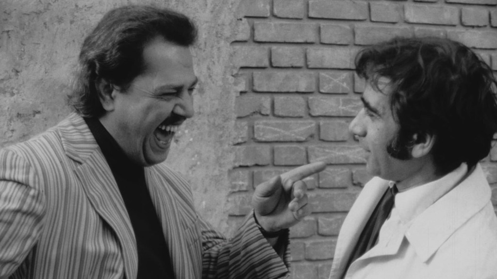 Manouchehr Farid as the butcher Rahim in the Iranian film Downpour (Ragbar, 1972), directed by Bahram Beyzaie