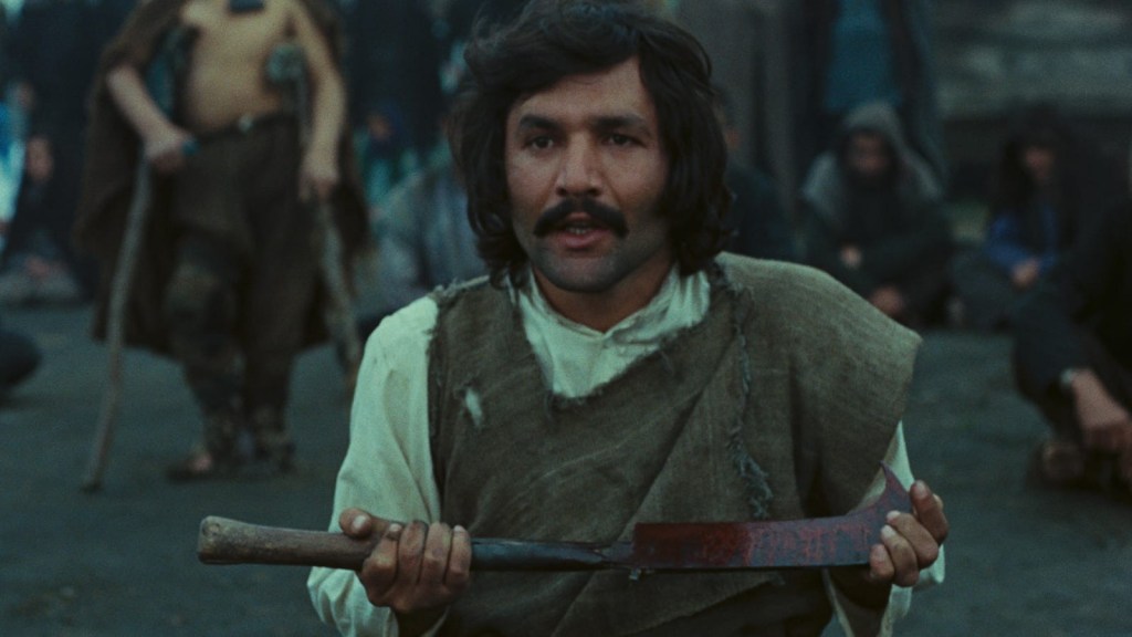 Khosrow Shojazadeh in the Iranian New Wave film The Stranger and the Fog (Gharibeh va meh, 1974), directed by Bahram Beyzai