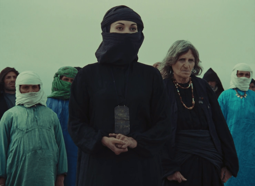 Parvaneh Massoumi in the Iranian film The Stranger and the Fog (Gharibeh va meh, 1974), directed by  Bahram Beyzaie